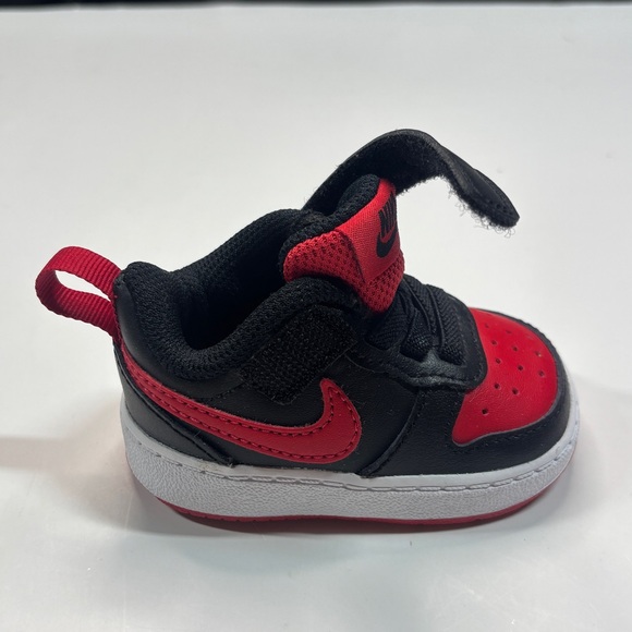 Nike Court Borough Low 2 Red Black Toddler Infant Sneakers Shoes Size 2C - Picture 15 of 16